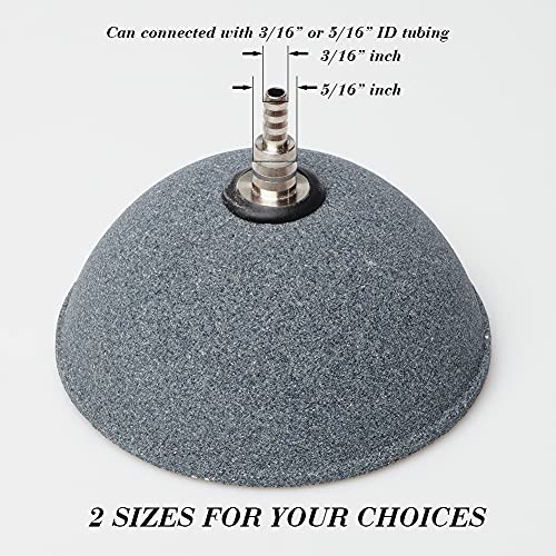 2.36 Inch Updated Crazy Air Disc Stone Cylinder Bubbler Plus Diffuser Aquarium Fish Tank Hydroponics Pump Airstones Diffuser 3/16" 5/16" Hose ID, Pack of 2 - size: 2"