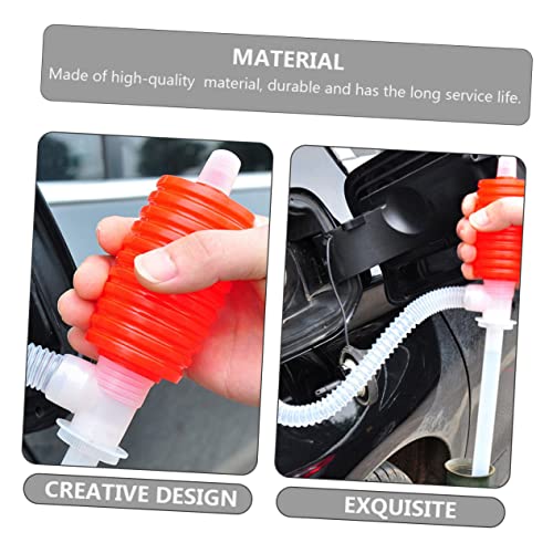 Luxshiny 4Pcs Portable Oil Liquid Siphon Pump Manual Fuel Transfer Pump for Changing and Water Siphoning Durable Material Leak Resistant Design for Safe Use