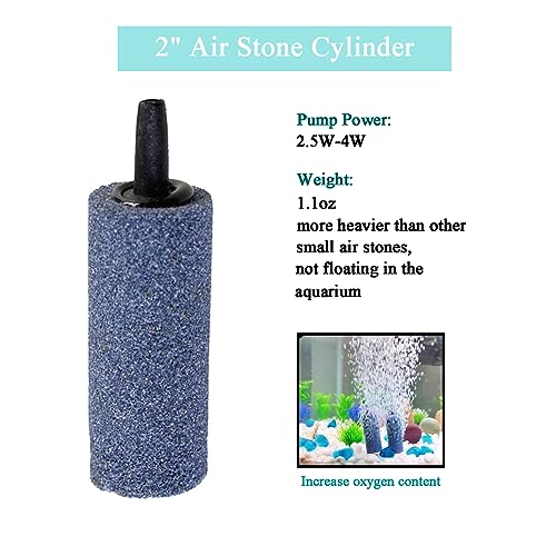 AQUANEAT Aquarium Air Stones 2 inch 12 Pack, Bubble Stone, Aerator Bubble Diffuser, Air Pump Accessories for Aquariums, Fish Tanks, and Hydroponics - size: 2 inch