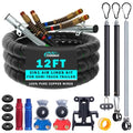 CheeMuii 12FT Semi Truck Air Line Kit with Gladhands Air Line Holder and Springs Kit 7 Way Trailer Cord and Air Brake Hoses 3-in-1 Air Lines Set for Semi Truck Trailer Tractor - size: 12FT-Black