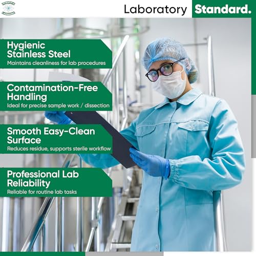 Stainless Steel Forceps with Offset Flat-Tips - Perfect for handling of membranes (4.75 in.) - style: Offset
