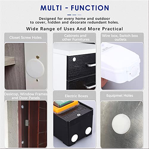 300 PCS 5 Sizes Plastic Hole Plugs White 3/16, 1/4, 5/16, 3/8, 1/2 Inch Round Hole, Snap in Knockout Locking Flush Type Furniture Hardware Kitchen Cabinet Cupboard Shelves Screw Covers Caps - size: 5 Sizes, White((3/16“-1/2”, 300 PCS)