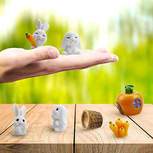 Easter Decoration Rabbit Miniature Fairy Garden Decoration Accessories Sculptures Statues,Yard Garden Decor for Outside Gnomes Outdoor Decor for Patio Zen - size: Rabbits