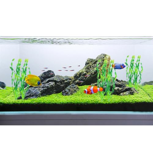 12Pcs Artificial Seaweed Water Plants, Aquarium Decorative Plants, Plastic Fish Tank Plants Decoration for Home and Office Fish Tanks(Green)