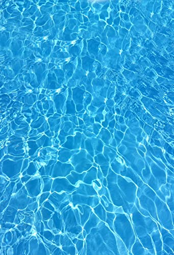 AOFOTO 3x5ft Shining Blue Sea Water Ripple Background Surface of Swimming Pool Photography Backdrop Ocean Marine Style Adult Kid Baby Boy Girl Portrait Photoshoot Studio Props Video Drape Wallpaper - size: 3x5ft