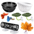 CZFDHP Betta Hammock, Floating Betta Hide, 6 PCS Fish Tank Decorations with Aquarium Plants, Betta Fish Tank Accessories for Resting and Hiding, Multi-Functional Play Spaces with Leaf Pads and Tunnel