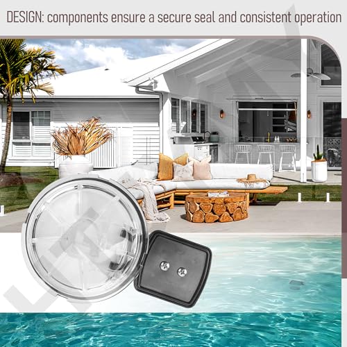 600-7300 Pool Check Valve Swing Valve and Lid Kit Compatible with Wate-rway 600-7300B TruSeal Assembly, Heavy-Duty Replacement Flapper with O-Ring for Spa Plumbing