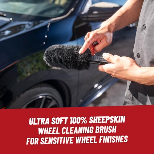 Chemical Guys Gerbil Wheel and Rim Brush, Safe for Exhaust, Tires, Rims, Engine Bays, & More, 2 Pack - size: 2 Pack