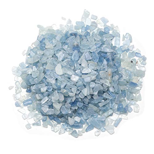 Cherry Tree Collection 1/2 Pound Polished Tumbled Gemstone Chips, Pebbles, Crystal Chips Bulk for Jewelry Making, Healing, Plants, Succulents, Aquariums, Decoration, Chakra (Aquamarine) - color: Aquamarine