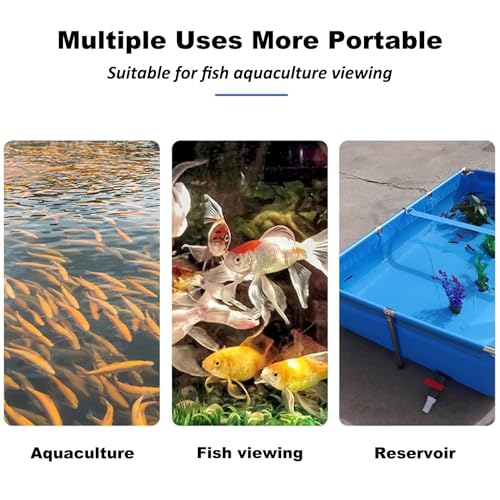 PVC Canvas Liners Above Ground Koi Fish Pond with Transparent Viewing Window and Stainless Steel Frame, Large Outdoor Aquarium Fish Tank for Turtle/Goldfish Farming, Foldable(39.3"x23.6"x19.7") - size: 39.3"x23.6"x19.7"