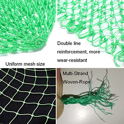 Fishing Net Replacement Netting Fishing Landing Net Replacement Net for Freshwater Saltwater Fishing Green 6 Sizes - color: Diameter 28inch/70cm