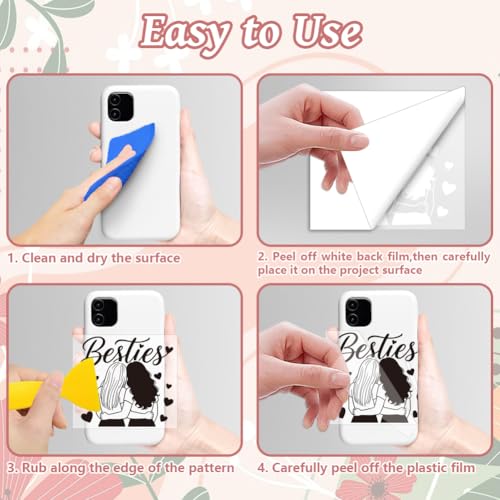 Peacoblue 18 Sheets Rub on Transfers for Crafts, Best Friends Quotes 3.6"x3.9" UV DTF Cup Wraps Waterproof Cold Transfers Stickers for Wood Glass Metal Cup Tumblers Mirrors Mugs Home Decor - style: Best Friends Quotes