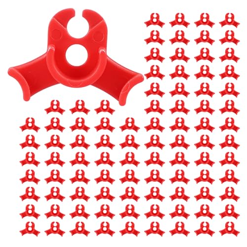 LucyPhy 90 Pack Plant Bender Angle Adjustable Plant Training Clips Low Stress Training Clips 90 Degrees Plant Stem(Circle Style,Red) - color: Red, size: 90Pack