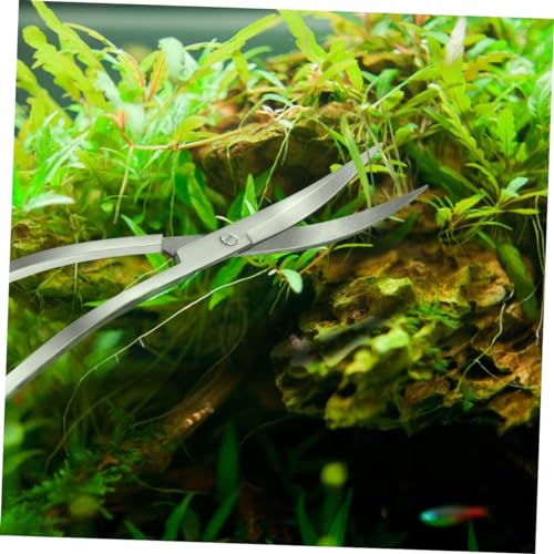 GALPADA Stainless Steel Wave Scissors for Aquatic Plants Ergonomic Aquascaping Tool for Aquarium and Potted Plant Care Rustproof Design for Precise Trimming and Maintenance