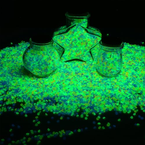 Landical 40000 Pcs 3-5mm Glow in The Dark Rocks for Fish Tank Aquarium Luminous Gravel Bulk Pebble Craft Small Landscaping Glow Sand Stone for Potted Plant Succulent Decor, 2.2 Lb/ 1 kg(Multicolor) - color: Multicolor