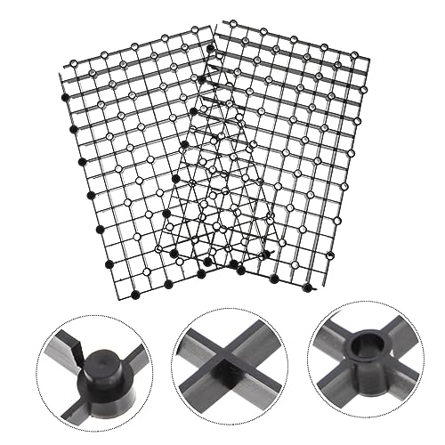 Mikikit 2pcs Gravel Aquarium Divider Wear-Resistant Isolation Plate for Fish Tanks Multi Under Gravel Board Easy Installation Splicing Circulation - color: Black