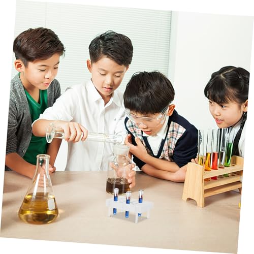 IMIKEYA Plastic Test Tube Rack Holder Stand for Lab Vials Chemistry Laboratory Supplies Detachable 15-Piece Set