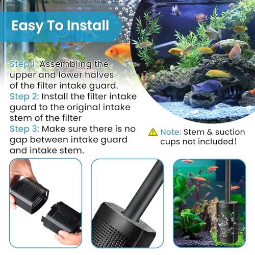 ETZ Aquarium Filter Intake Guard Replacement, Aquarium Accessories Detachable Intake Guard for Fluval Aquarium Canister Filter FX2/FX4/FX6, Fish Tank Filter Protects Aquatic Life