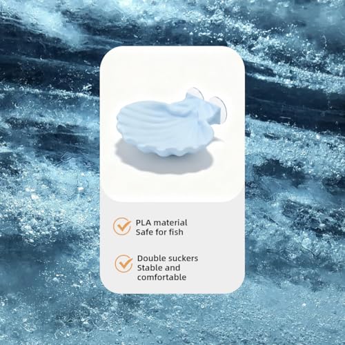 Betta Fish Hammock, Shell Pad with Strong Suction Cup Natural Resting Bed for Bettas Soft Fin-Safe Silicone Betta Fish Tank Decor and Accessories (Orange) - color: Orange Small