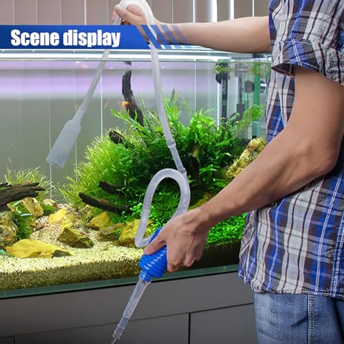 Siphon Pump for Gasoline, 5.84FT Portable Manual Water Pump with Siphon Hose, Universal Car Fuel Transfer Hand Accessories for Oil Diesel Aquarium (2PCS) - size: 2PCS