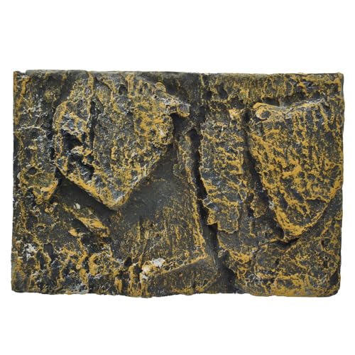 PINVNBY Rock Terrarium Background,3D Bearded Dragon Tank Backgrounds Wall Reptile Stereo Backdrop Amphibian Habitat Climbing Board Decoration Aquarium Background Decor for Reptiles Lizard Fish Frog - color: 【ROCK】