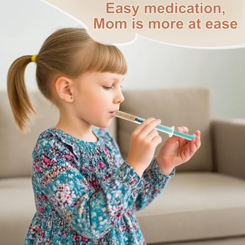 Baby Medicine Dispenser Syringe For Children,Oral Syringes, Liquid Plastic Syringe Without Needle,Leak proof Dosing Tools,5 Uniquely Colour Syringes - 5 Pack - size: 5 Pack