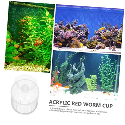 4pcs Fish Tank Feeding Cups Transparent Holder Cup Design Compact Planting Tool for Aquatic Plants Safe for Fish Tank Use