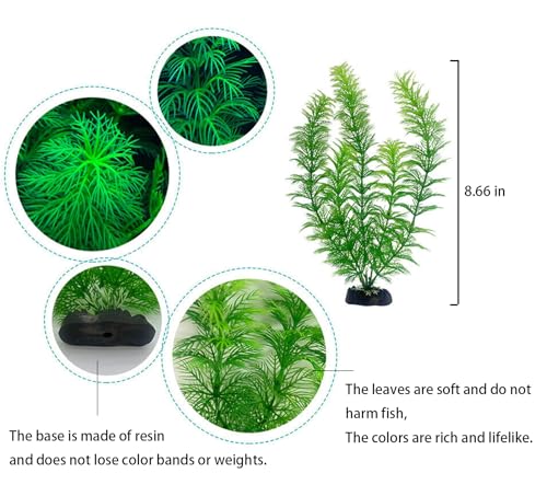 Silk Aquarium Plants, Artificial Fake Aquarium Plants Small Betta Fish Tank Plants Plastic Realistic Decorations Set 5PCS (Style A) - size: Style A