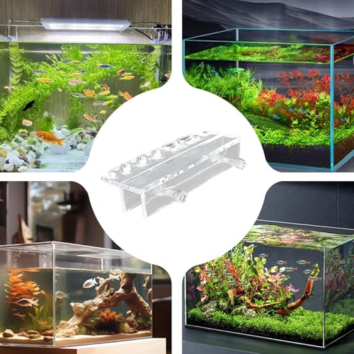 Fish Tank Tool Organizer - Acrylic Aquarium Rack, Transparent Maintenance Stand, Plant Tool Holder, Durablee Water Grass Organizer | Multi-Slot Storage Rack Elegant Display for Scissors, Tweezers