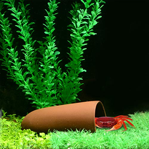 Saim Ceramic Shrimp Shelter Fish Tank Ornament Spawning Fish Hideaway Breeding Cones Cave Aquarium Decorations for Axolotl Pleco Crab Cave Betta Hideaway