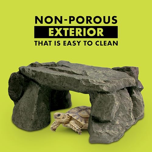 Zilla Shale Rock Den, Naturalistic Rock Décor, Perfect for Basking, Climbing, Hiding, Ideal for Aquatic or Terrestrial Reptile Habitats, Medium