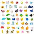 55pcs Mini Ocean Resin Animals Plastic Animals Marine Miniature Aquarium Ornaments Decorations for DIY Fish Tank Potted Micro Fairy Garden Dollhouse (56PCS Marine Animal Set) - style: 55PCS Marine Animal Set