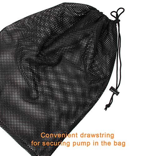 Pump Barrier - 12" x 15.7" Pond Filter Mesh Bag for Biological Filters (Black)