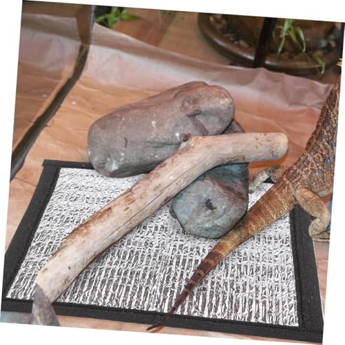Toddmomy Heating Mat for Reptiles and Small Animals Self Heating Cat Pad with Pearl Cotton Easy to Provides Warmth for Leopard Gecko Hamster and Other Pets - size: 16.00X16.00X0.10CM