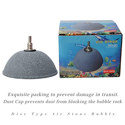 2.36 Inch Updated Crazy Air Disc Stone Cylinder Bubbler Plus Diffuser Aquarium Fish Tank Hydroponics Pump Airstones Diffuser 3/16" 5/16" Hose ID, Pack of 2 - size: 2"