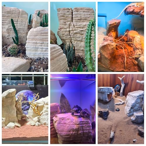 Aquarium Rocks 5lb Fish Tank Stone 2-5 inch Natural Pagoda Rocks for Aquascaping Landscaping Models Terrariums Reptile and Amphibian Enclosures-4-5Pcs - size: 5lb (2-5inch 4~5Pcs)