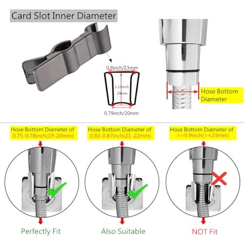 Adjustable Shower Head Holder for Slide Bar,Universal 18-25MM O.D, Rail Head Bracket Holder for Slide Bar Slider Clamp Bathroom Replacement (Gun Grey) - size: Gun grey