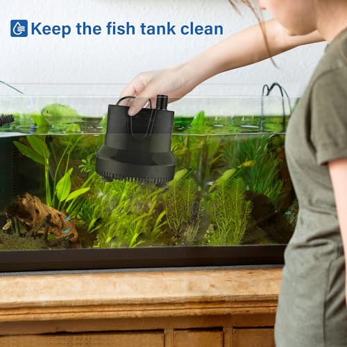Simple Deluxe 1056GPH Submersible Water Fountain Pump, (4000L/H, 85W) Quick Water Change Aquarium Pump, 13ft High Lift, for Fish Tank, Pond, Hydroponics, Black - size: 1056 GPH (New Model)