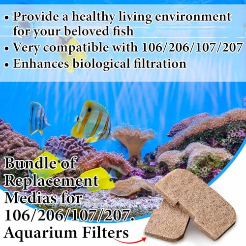 Threlaco 10 Pack Compatible with Fluval 106/206/107/207 Ammonia Remover Pads, Aquarium Canister Filter Media Replacement Pads for Fish Tank - color: 106/107/206/207 Ammonia Remover,