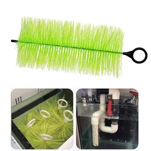 Fish Pond Filter Brush Set of 10 Skimmer Brushes Tool for Water Management Garden Pond Pool Filtration Stainless Steel Aquariums Filter Brush
