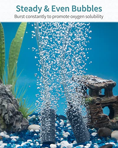 Pawfly Aquarium Air Stone Bubbler 2 Inch Cylindrical Bubble Release Tool Oxygen Diffuser for Air Pump Fish Tank Bucket Small Pond and DWC Reservoir, 10 Pack