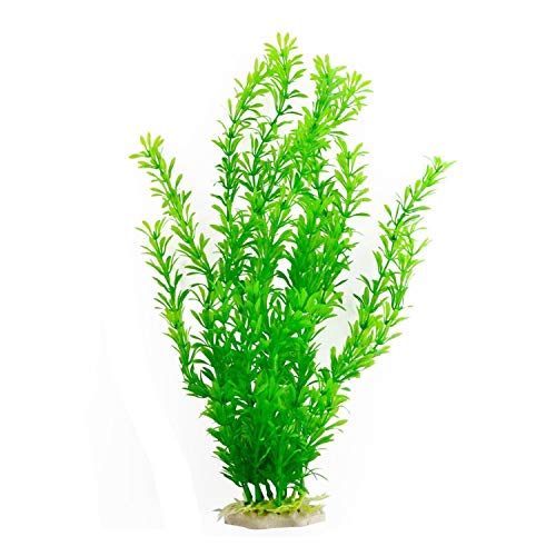 Saim Aquarium Artificial Plastic Plants Emulational Decorative Plant Decor Underwater Plant Fish Tank Ornament 18" Height
