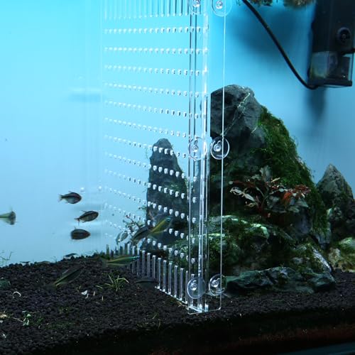 Aquarium Divider Clear 10/15/20 Gallon Fish Tank Divider with Suction Cups (15/20 Gallon) - size: 15/20 Gallon