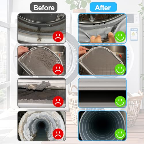 XANGNIER 3 Pack Dryer Vent Cleaner Kit,Flexible Dryer Lint Brush Vent Cleaner,Dryer Lint Trap Cleaning Tool,Laundry Room Essentials Lint Remover Accessories,Household Cleaning Tools - color: Multicolor 1