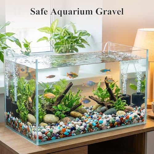 JOHOUSE Quartz Crystals, Crushed Chips Tumbled Polished Stone Beads Irregular Shaped Succulent Rocks for Plants Indoor Betta Fish Tank Gravel Vase Filler Crafts About 1lb(450g),10 Different Kinds - color: Assorted