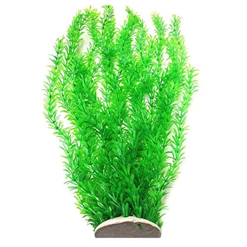 Grass Cluster Aquarium Décor Plastic Plants Extra Large 23 Inches Tall, Green