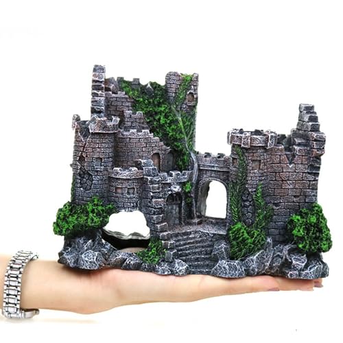 Ymiko Fish Tank Decorations, Aquarium Castle with Castle Design Castle Aquarium Decoration Aquarium Decorations for Freshwater and Saltwater Fish Tanks