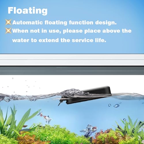 Aquarium Super Strong Magnetic Cleaner for Glass Fish Tank Magnet Brush with Algae Scrapers Floating - size: M