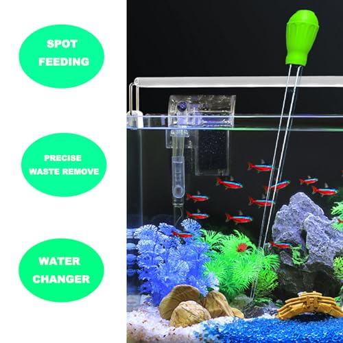 25.2 Inch Aquarium Algae Scraper/Remover for Glass Fish Tanks, Stainless Steel Cleaner Tool Kit/Cleaning Accessories with 10 Replaceable Blades + Coral Feeder + Double-Sided Sponge Brush