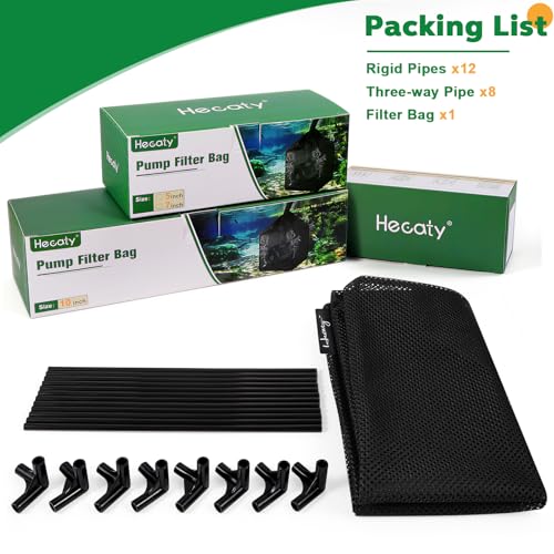 Pond Filter Bag, Pump Barrier Bag, Anti-Clogging Cube Filter Box, Black Media Bag Pump Mesh Bag for Outdoor Water Fish Ponds (5"x 2 pack) - size: 5"x 2 pack